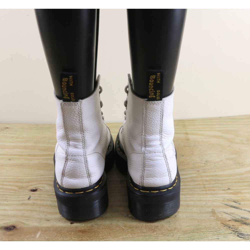 Doc Dr Martens Boots Womens 7 White Sinclair Platform Shoes View 3
